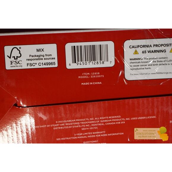 Sunbeam 1200W Compact Steam Iron with Shot of Steam Feature - Picture 8 of 8